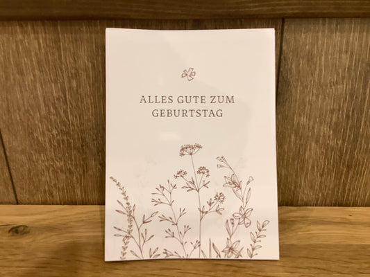 Klappkarte Alles Gute zum Geburtstag Gräser