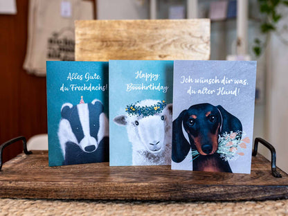 Klappkarte Geburtstag du alter Hund
