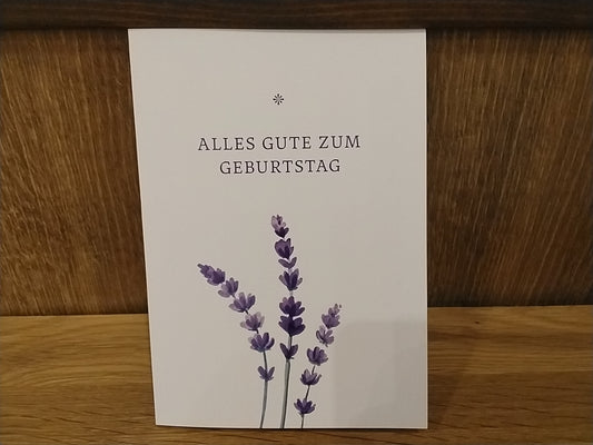 Klappkarte »Alles Gute zum Geburtstag  "Lavendel "