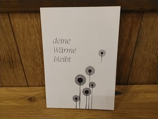 Klappkarte "deine Wärme bleibt"