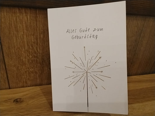 Klappkarte Alles Gute zum Geburtstag Wunderkerze