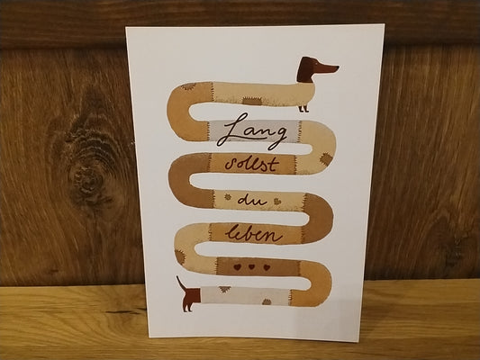 Klappkarte Lang sollst du leben
