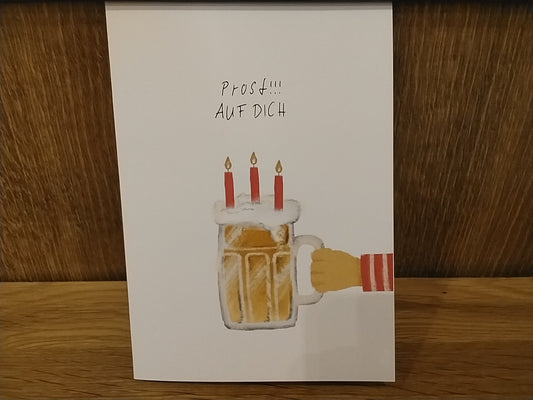 Klappkarte Prost auf dich