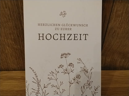 Klappkarte Herzlichen Glückwunsch zu eurer Hochzeit Gräser