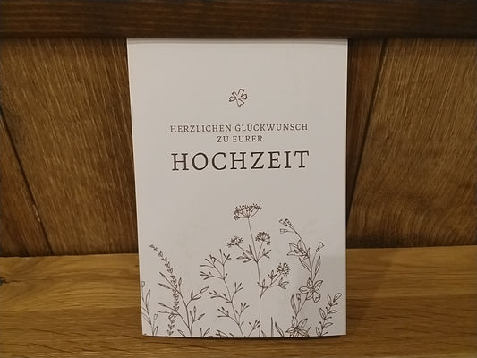 Klappkarte Herzlichen Glückwunsch zu eurer Hochzeit Gräser